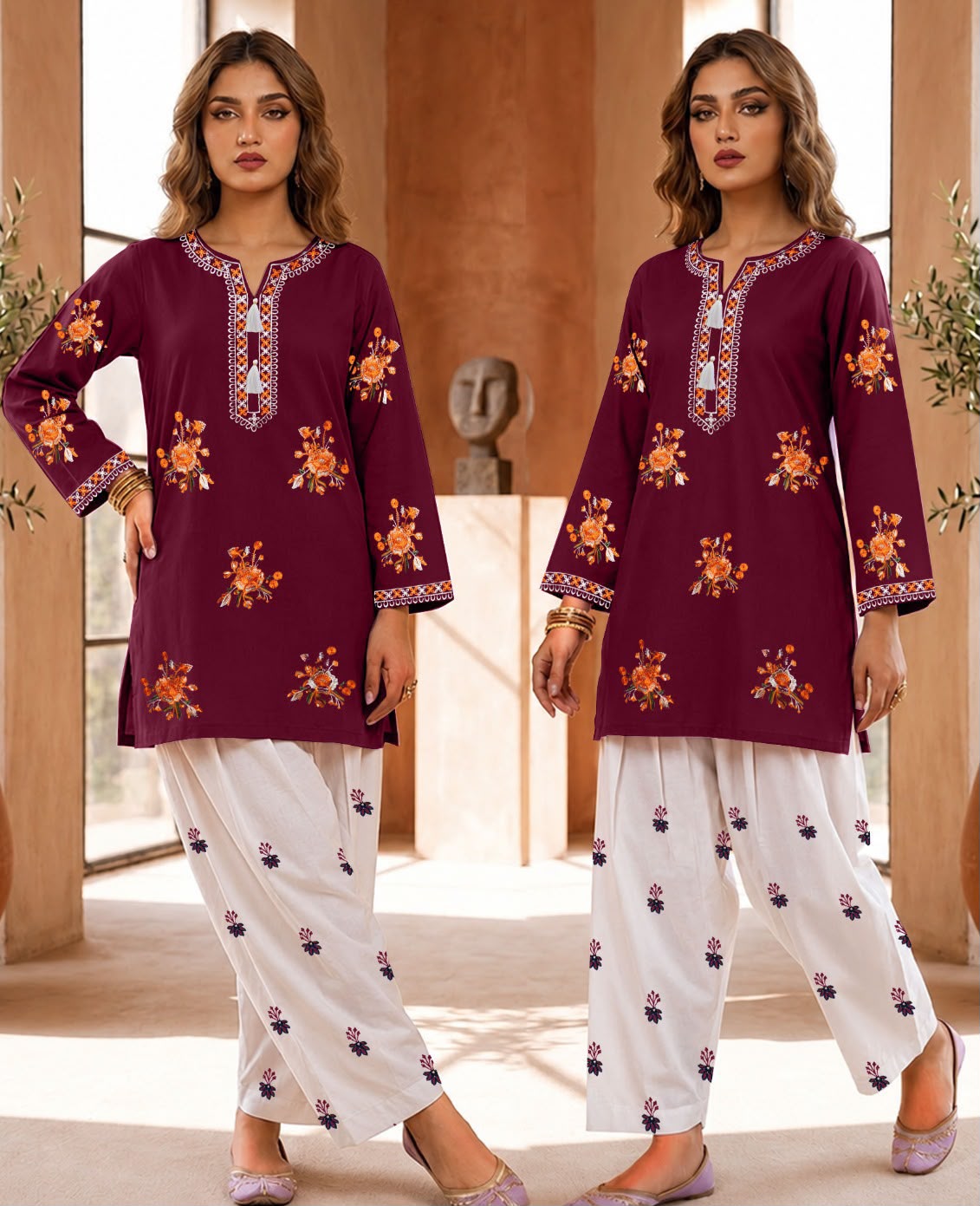 ZETRO FARSHI VOL II EMB 2 PCS SUIT