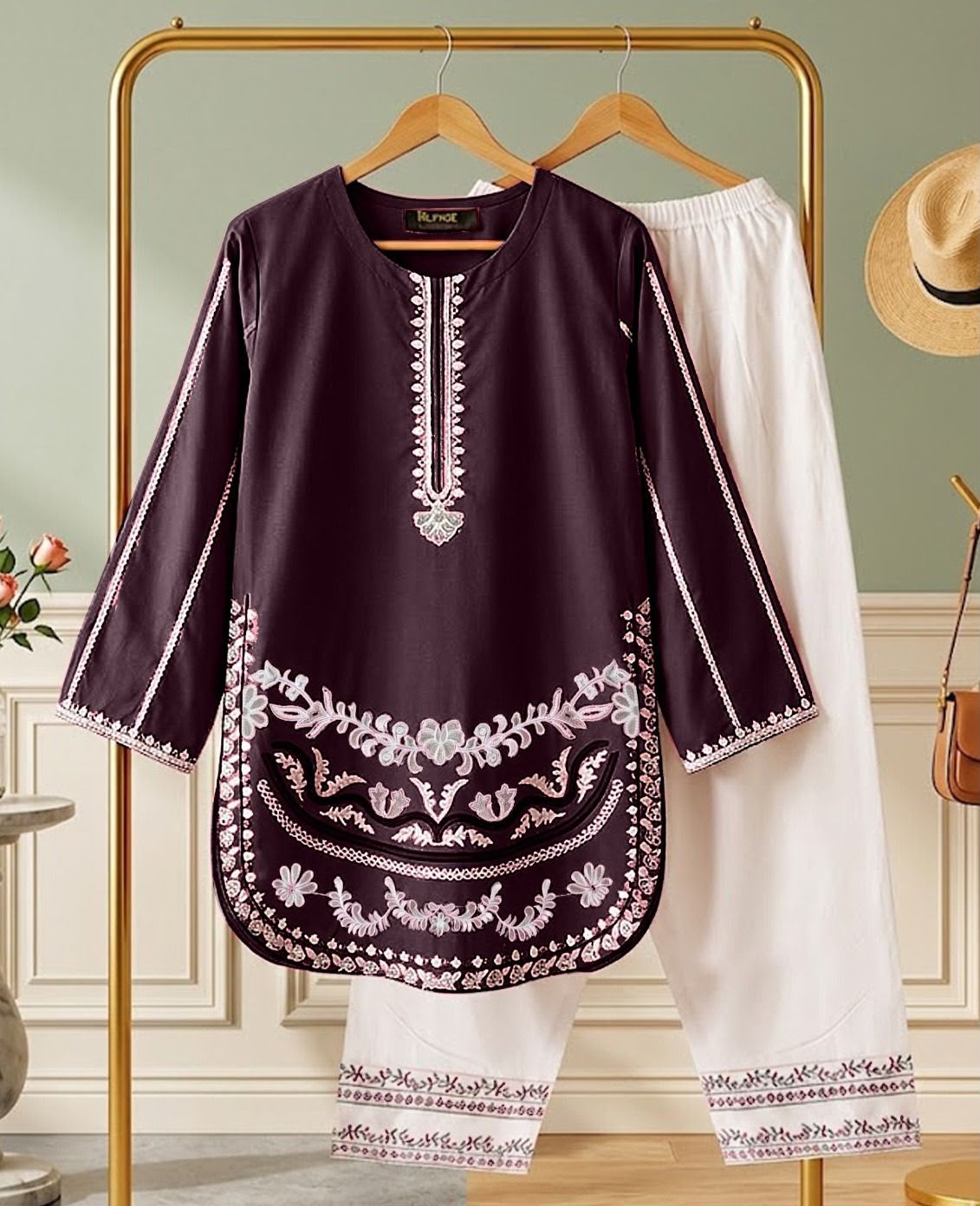 ZETRO FARSHI EMB 2 PCS SUIT
