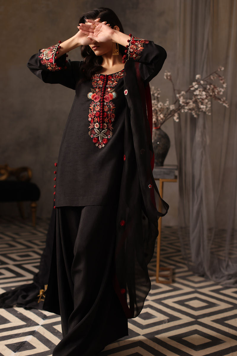 Inspired (Coco by Zara Shahjahan) – Liya Emb 3 Piece Shalwar Suit