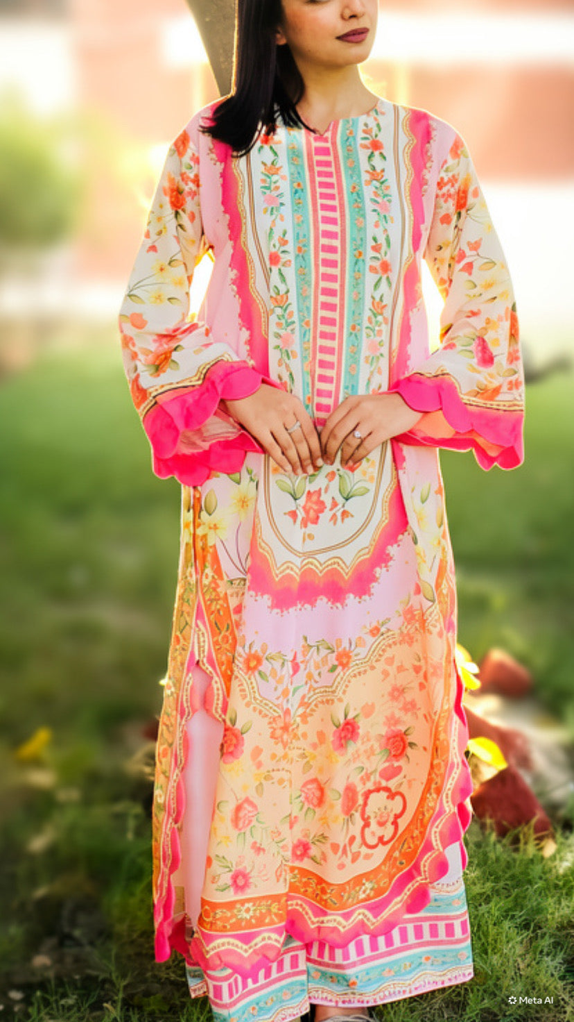 FUSION LONG ROUND DAMAN NEW WAVE MONTI | ETHNC INSPIRED LONG LENGTH 2 piece suit SL00249