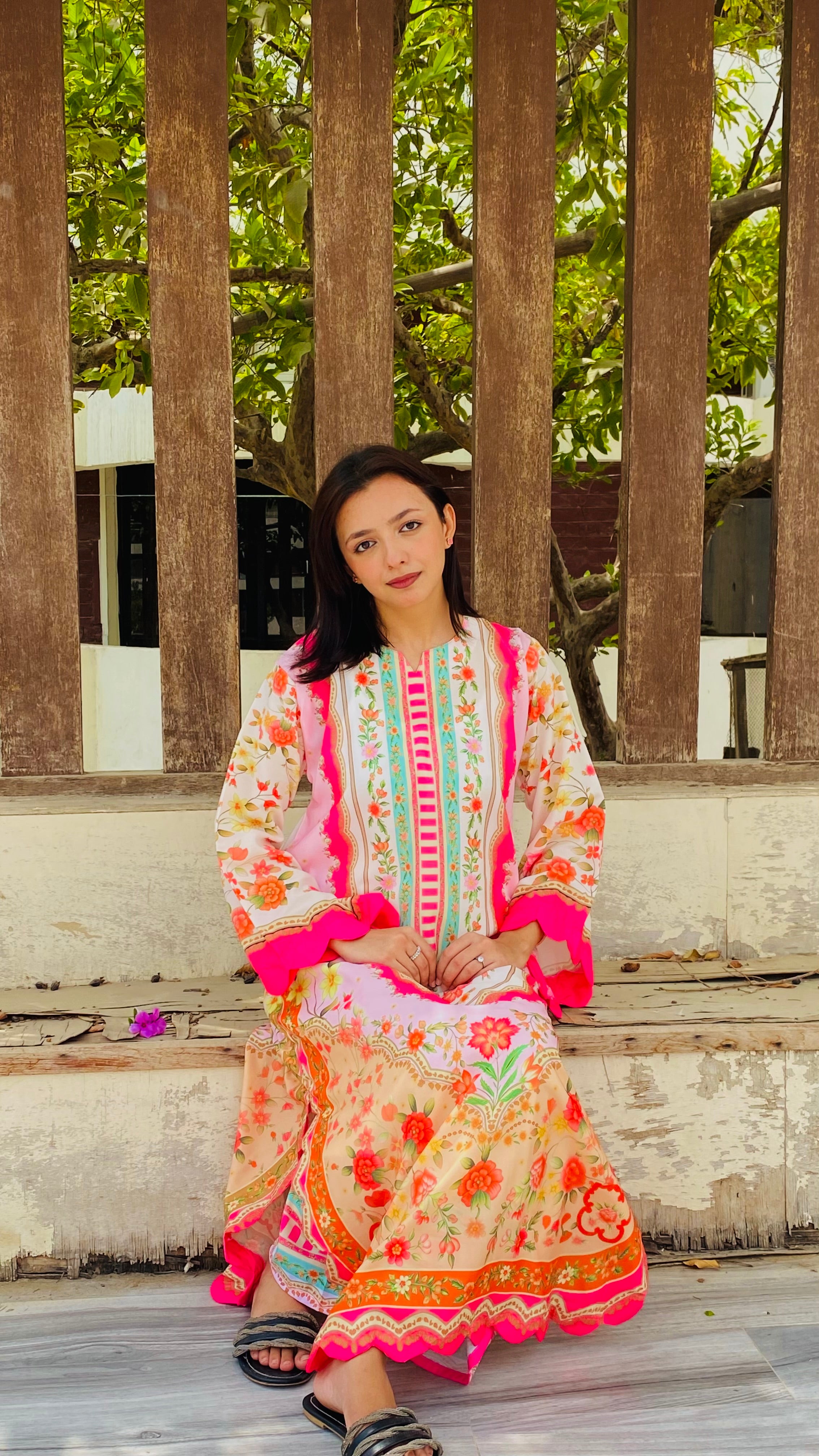FUSION LONG ROUND DAMAN NEW WAVE MONTI | ETHNC INSPIRED LONG LENGTH 2 piece suit SL00249