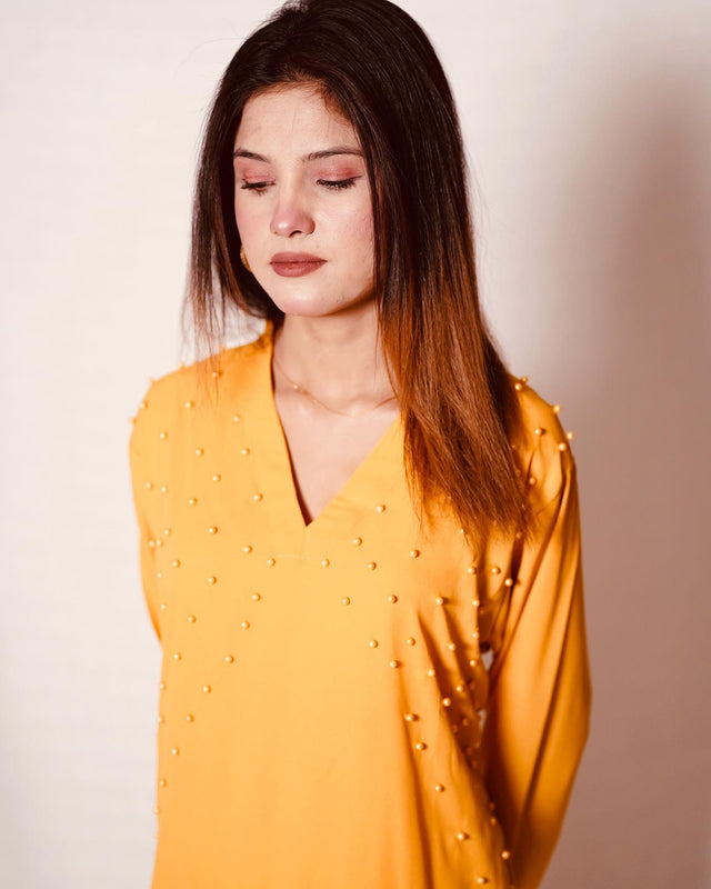 Price 1549/- ZUBIK PEARL GEORGET SUIT