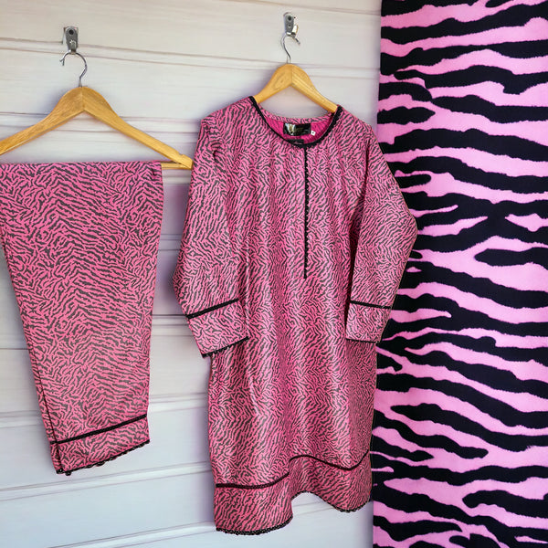 PRICE 1799/-《》🧵KN PINK ZEBRA DIGITAL🪡 زیبرا ڈیجیٹل🧵 || SELF JACQUARD