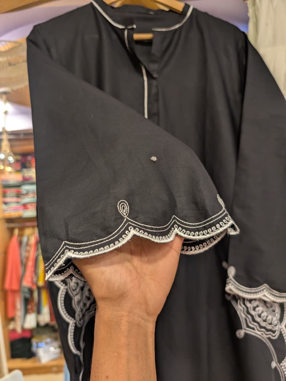 ETHNC INSPIRED NAIN SHALWAR SUIT – FORMAL BLACK & WHITE EDITION