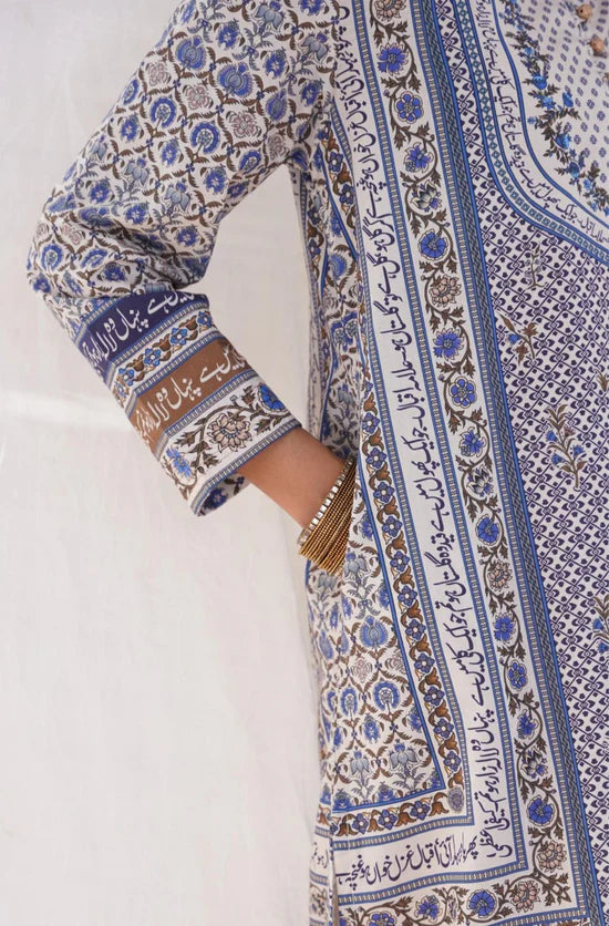 CALLIGRAPHY KAFTAN SET – Premium Lawn Edition SL00249 ✨