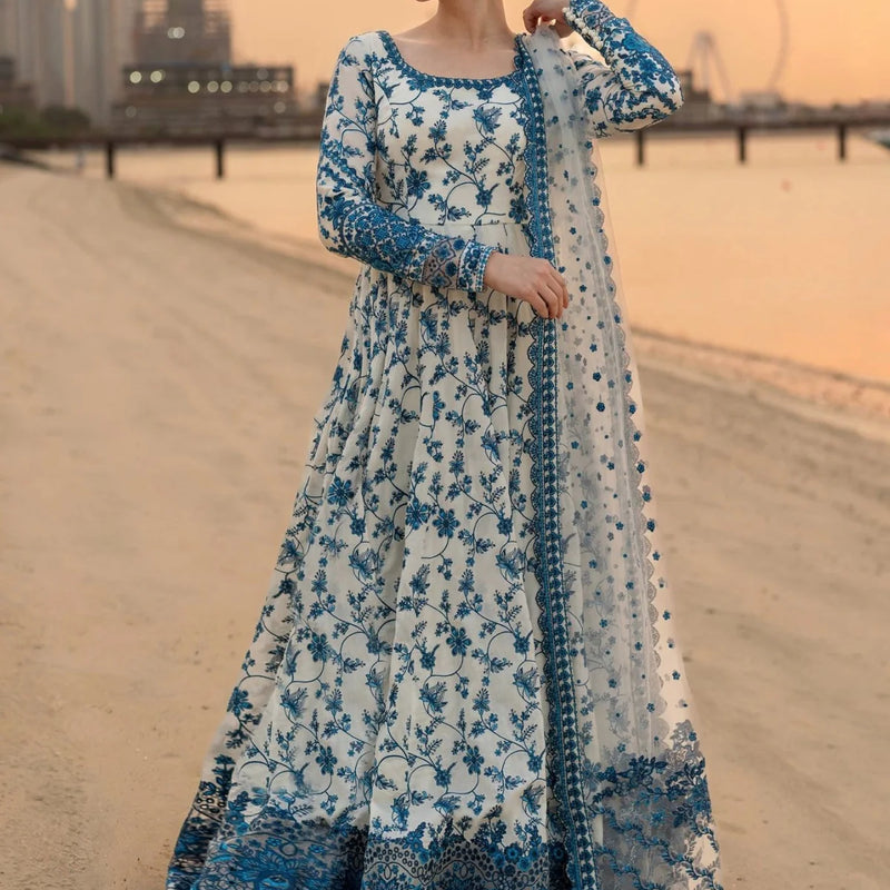 🌟 Faiza Saqlain Long Length | Most Viral Hania Amir Dress Maxi 🌟 (Printed Version)