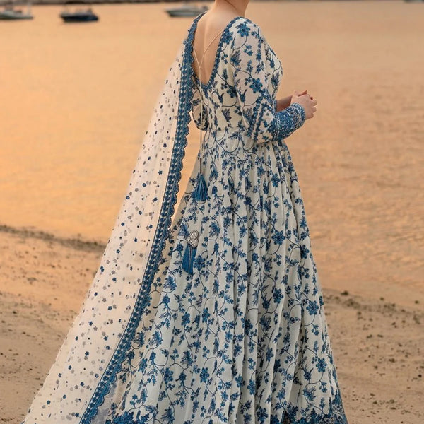 🌟 Faiza Saqlain Long Length | Most Viral Hania Amir Dress Maxi 🌟 (Printed Version)