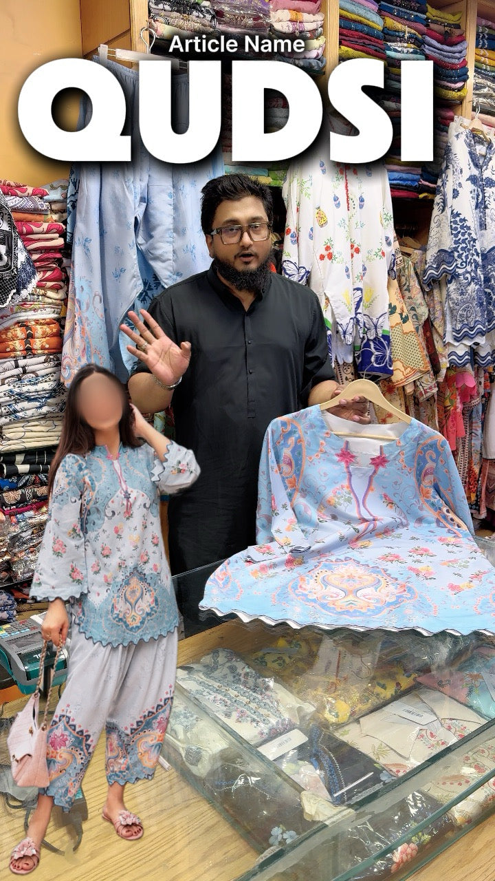 Ethnc Inspired Qudsi Shalwar Suit (For Summers)