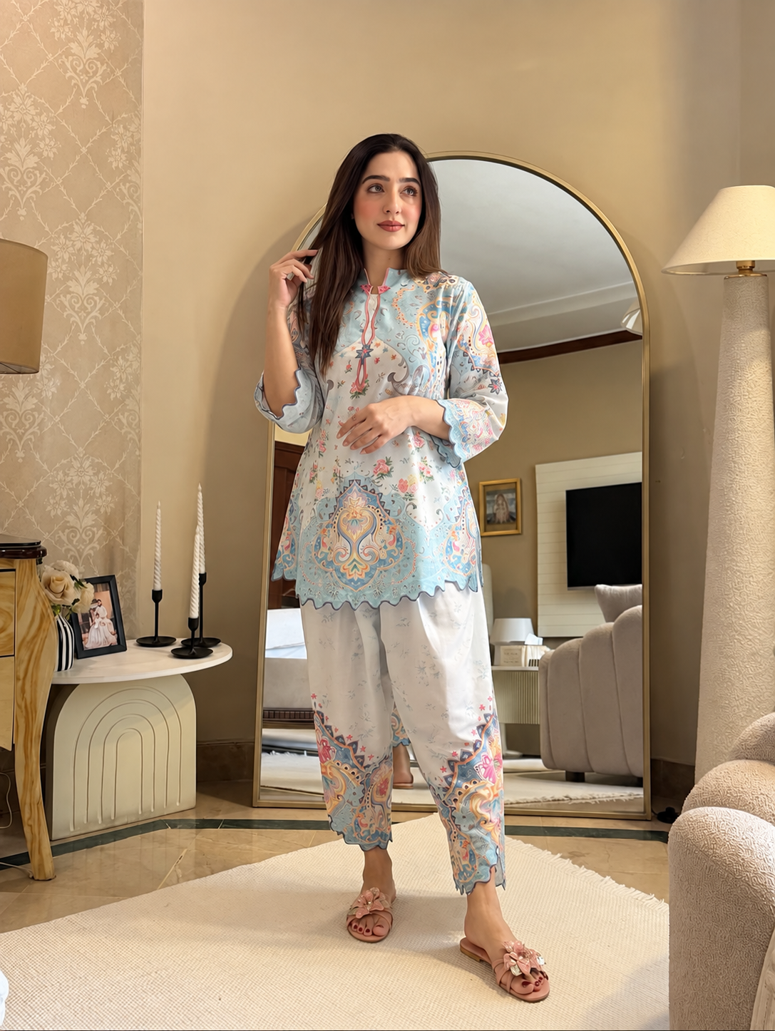 Ethnc Inspired Qudsi Shalwar Suit (For Summers)