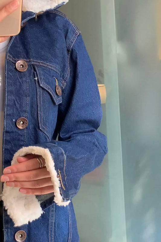 Lp FUR DENIM JACKET (UNISEX)