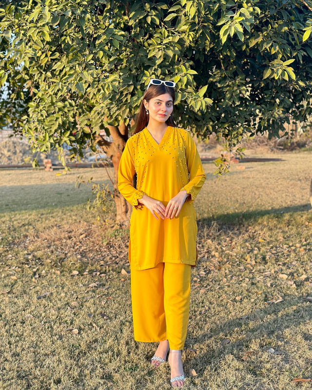 Price 1549/- ZUBIK PEARL GEORGET SUIT