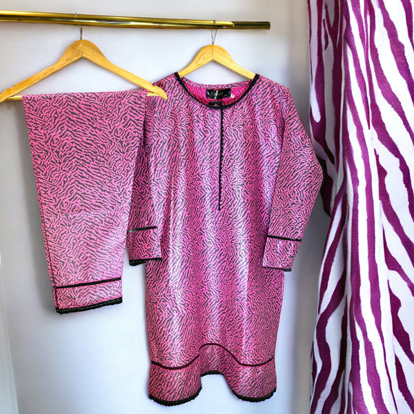PRICE 1799/-《》🧵KN PINK ZEBRA DIGITAL🪡 زیبرا ڈیجیٹل🧵 || SELF JACQUARD