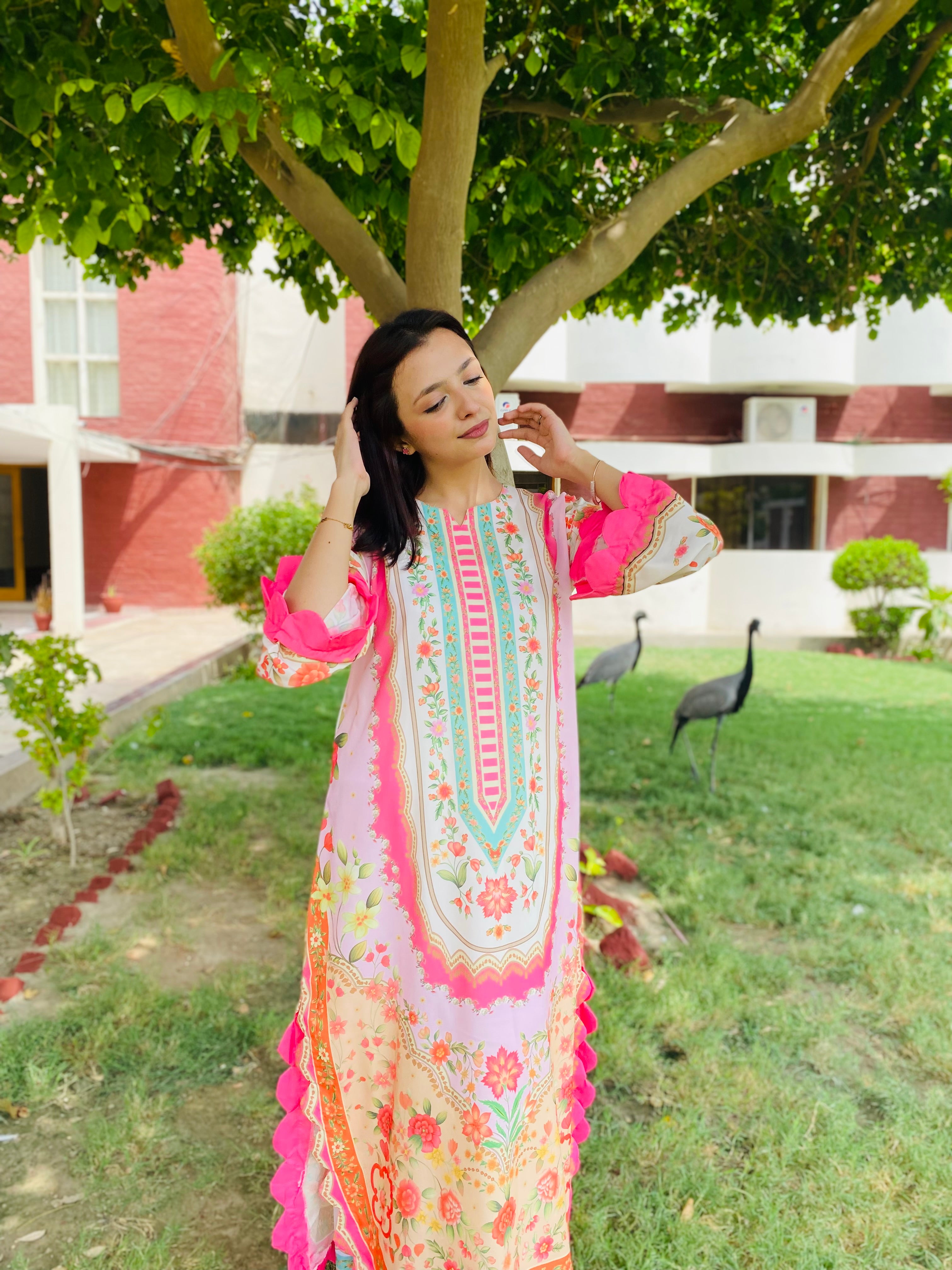 FUSION LONG ROUND DAMAN NEW WAVE MONTI | ETHNC INSPIRED LONG LENGTH 2 piece suit SL00249