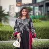 FUSION VARZAH SILK VELVET BLACK EDITION || KAFTAN 2 Piece Suit ||