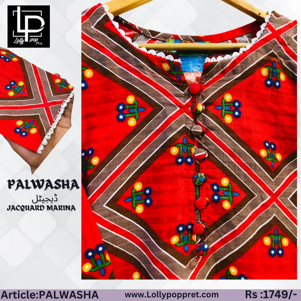 NOW 1750《》WAS 1950 🧵LP PALWASHA BASANT-RANGI DIGITAL🪡 بسنت رنگی🧵 STITCHED DESIGNER SUIT