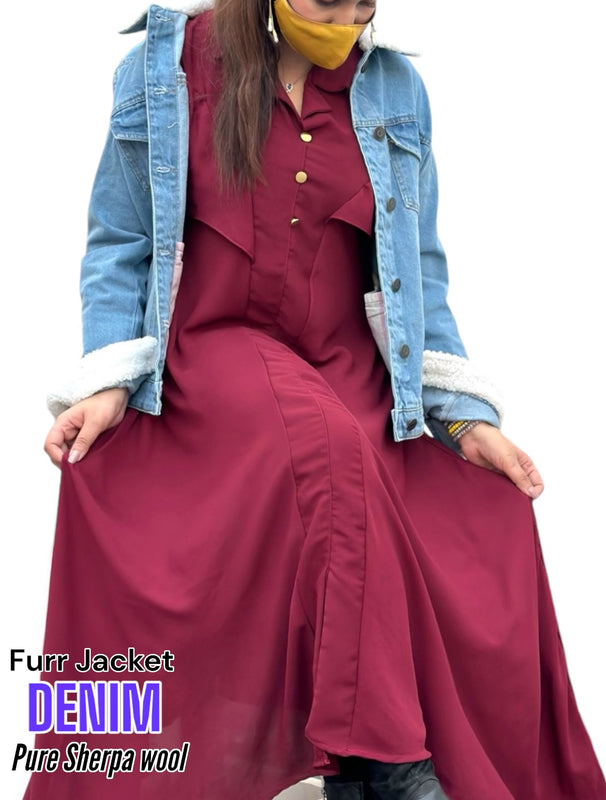 Lp FUR DENIM JACKET (UNISEX)