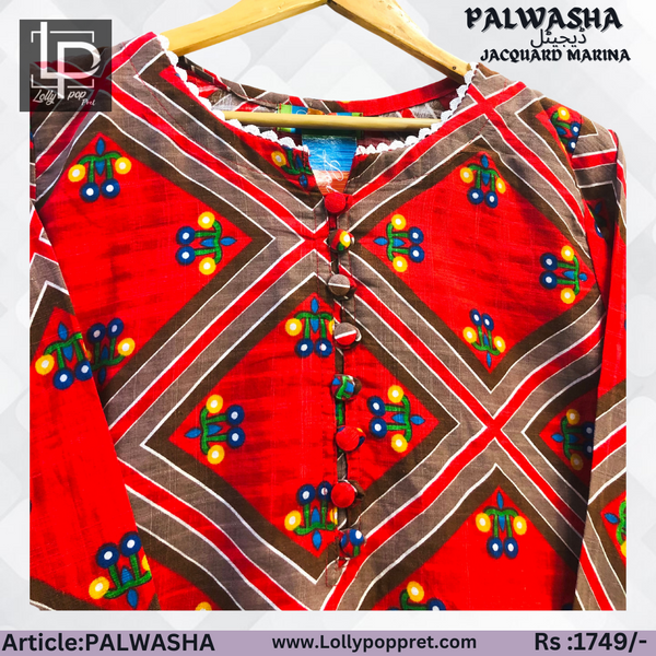 NOW 1750《》WAS 1950 🧵LP PALWASHA BASANT-RANGI DIGITAL🪡 بسنت رنگی🧵 STITCHED DESIGNER SUIT
