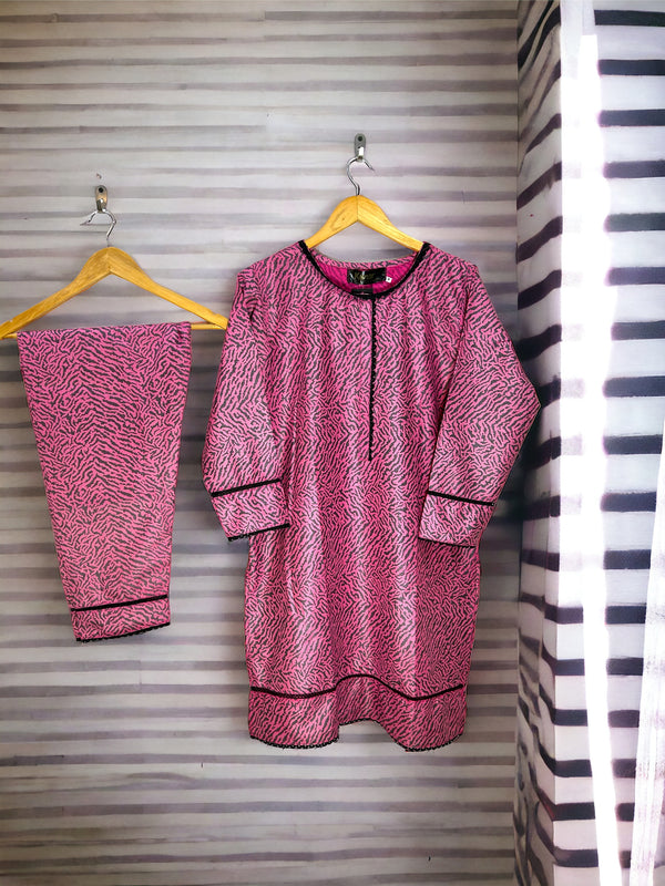 PRICE 1799/-《》🧵KN PINK ZEBRA DIGITAL🪡 زیبرا ڈیجیٹل🧵 || SELF JACQUARD