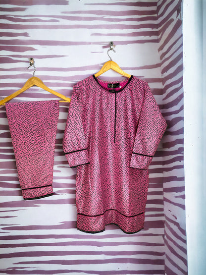 PRICE 1799/-《》🧵KN PINK ZEBRA DIGITAL🪡 زیبرا ڈیجیٹل🧵 || SELF JACQUARD