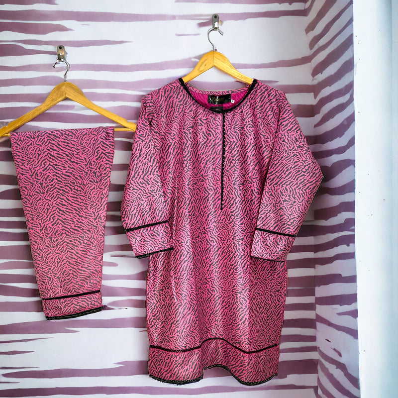 PRICE 1799/-《》🧵KN PINK ZEBRA DIGITAL🪡 زیبرا ڈیجیٹل🧵 || SELF JACQUARD