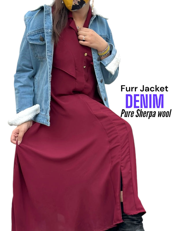 Lp FUR DENIM JACKET (UNISEX)