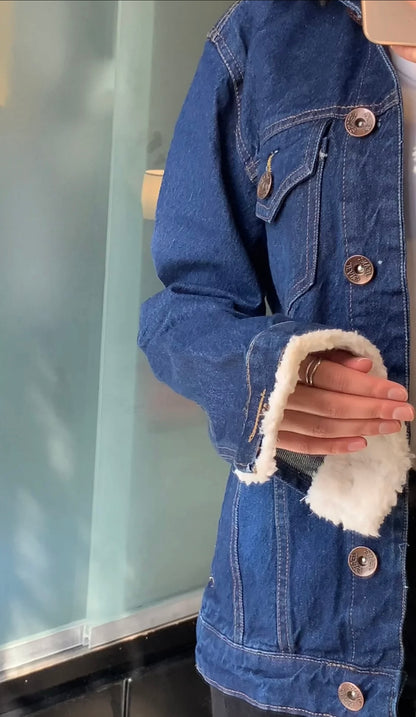 Lp FUR DENIM JACKET (UNISEX)