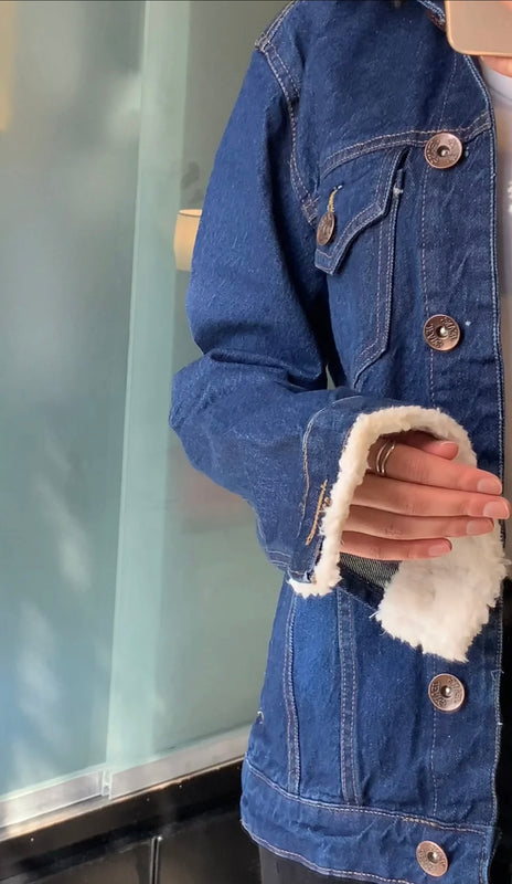 Lp FUR DENIM JACKET (UNISEX)