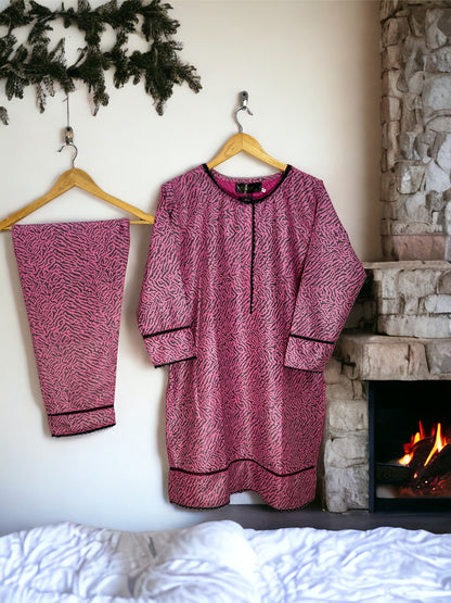 PRICE 1799/-《》🧵KN PINK ZEBRA DIGITAL🪡 زیبرا ڈیجیٹل🧵 || SELF JACQUARD