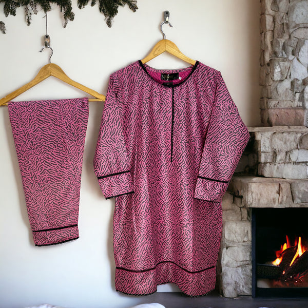 PRICE 1799/-《》🧵KN PINK ZEBRA DIGITAL🪡 زیبرا ڈیجیٹل🧵 || SELF JACQUARD
