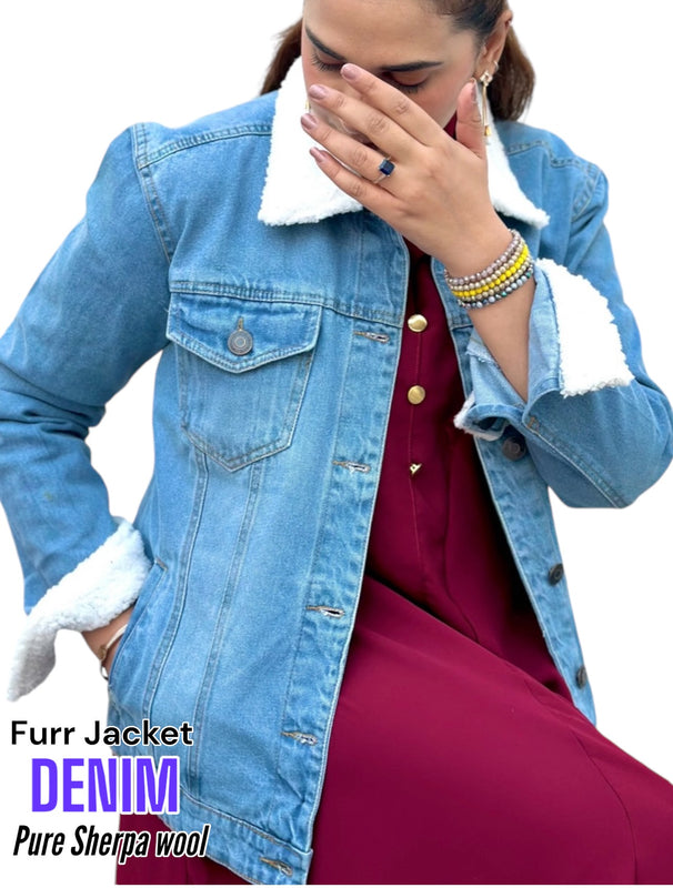 Lp FUR DENIM JACKET (UNISEX)