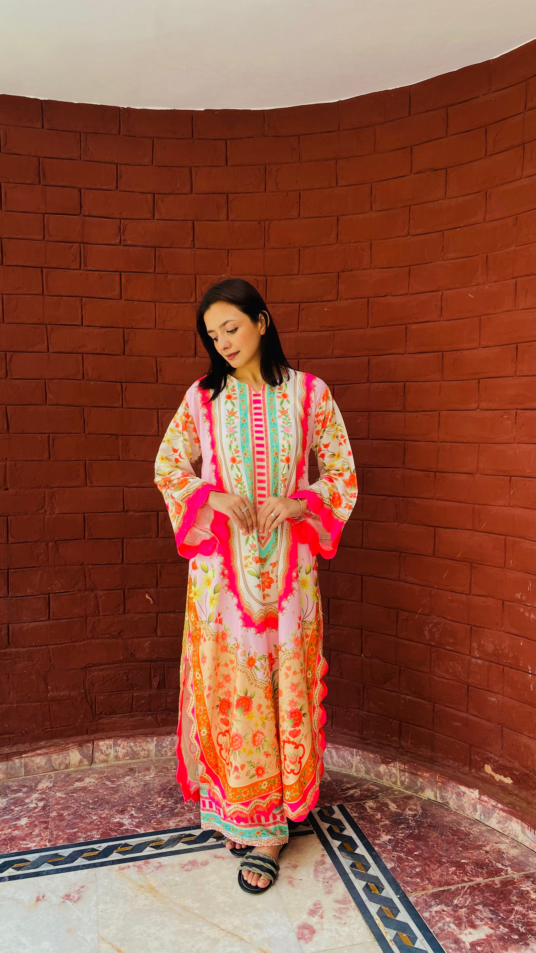 FUSION LONG ROUND DAMAN NEW WAVE MONTI | ETHNC INSPIRED LONG LENGTH 2 piece suit SL00249