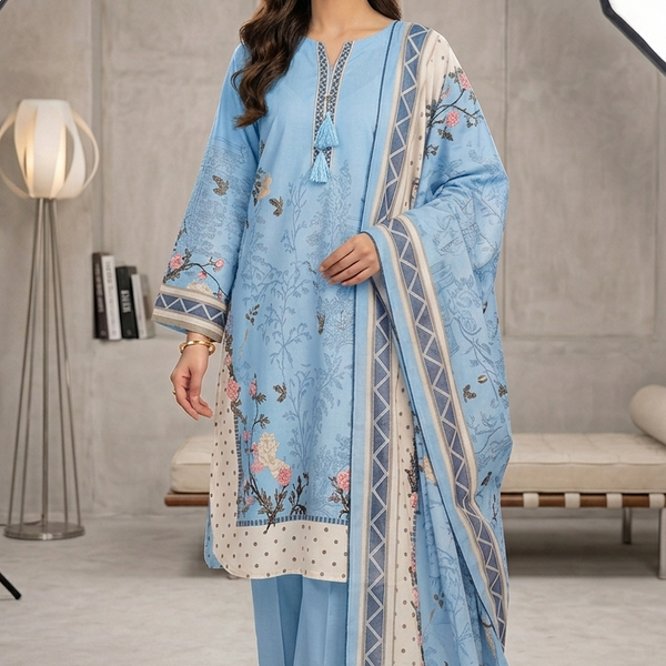 FUSION LAWN 3 PCS SUIT ✨ SL00250 Round daman