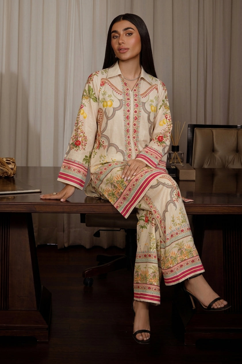 ETHNC INSPIRED — PREMIUM SUMMER SILK 2 PIECE SUIT FOAN