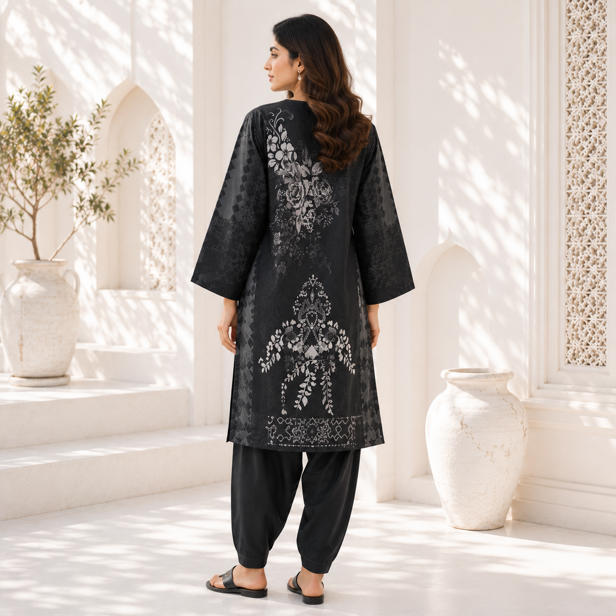 FARSHI SHALWAR SERIES – BLACK & WHITE EDITION 🖤🤍