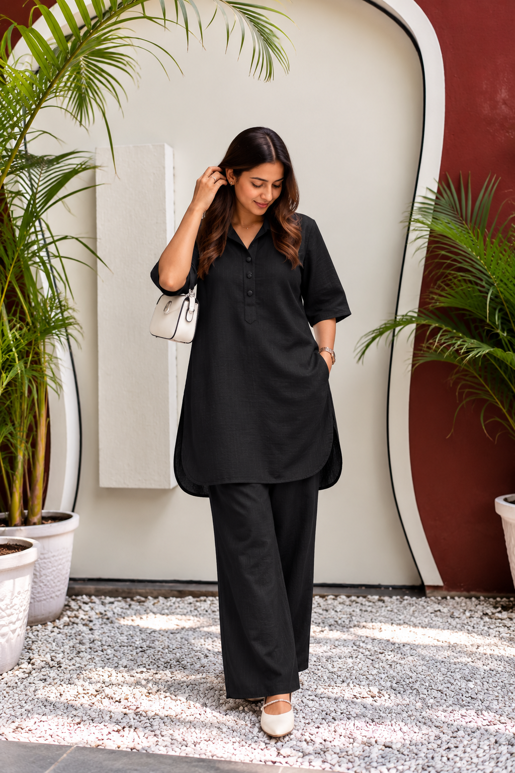 IKHWAT – Premium Irish Khaddar Co-Ord Set (Black)