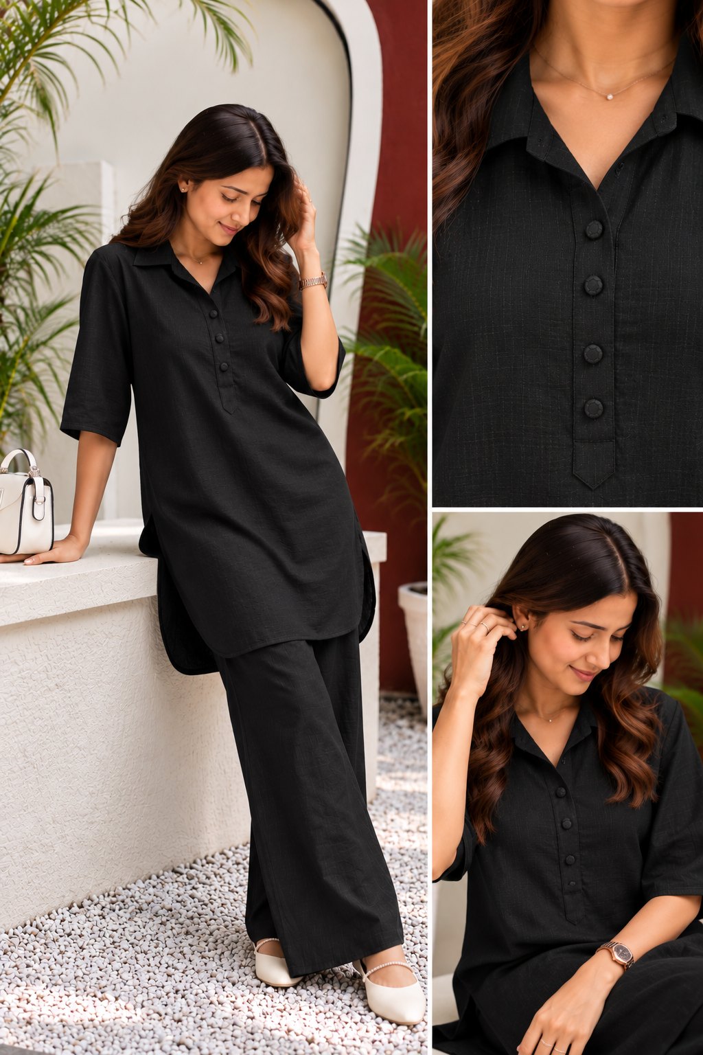 IKHWAT – Premium Irish Khaddar Co-Ord Set (Black)