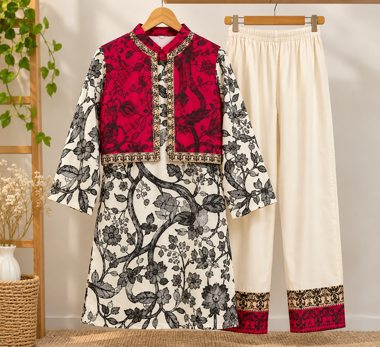 FIHA INSPIRED BY ZAINAB CHOTTANI | KOTI 3-PIECE CO-ORD SET
