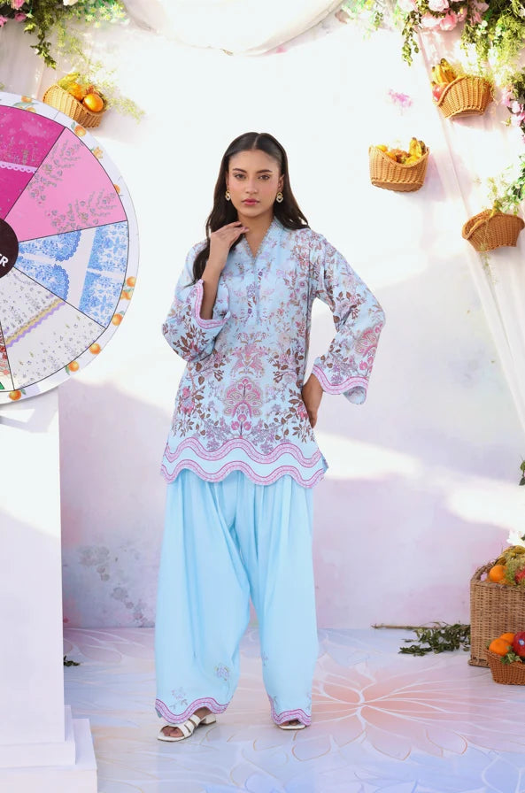 SKY BLUSH 2 PIECE SUIT (For Summers)
