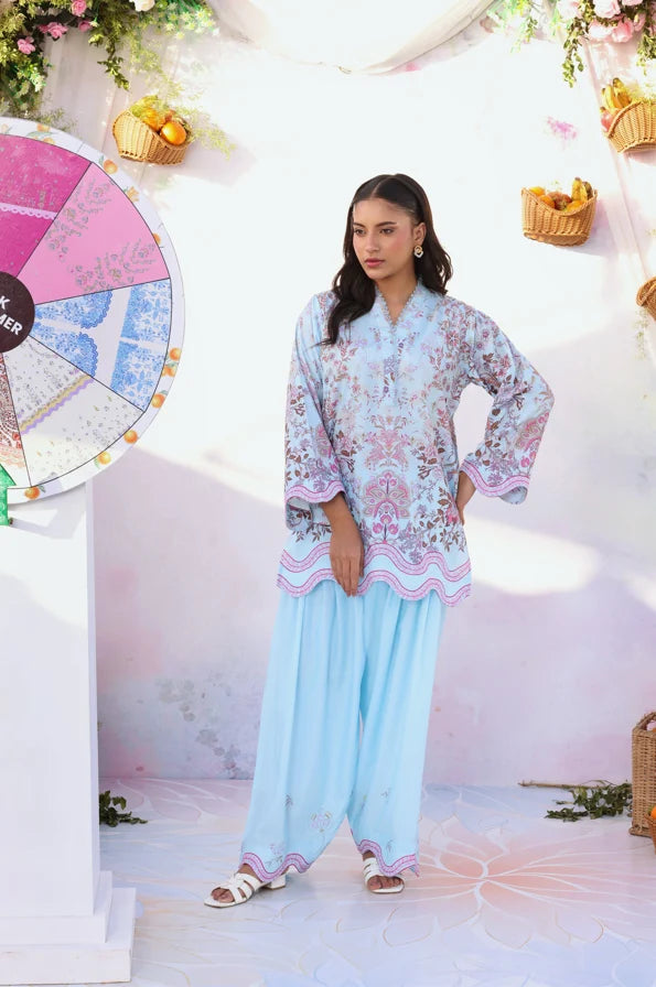 SKY BLUSH 2 PIECE SUIT (For Summers)