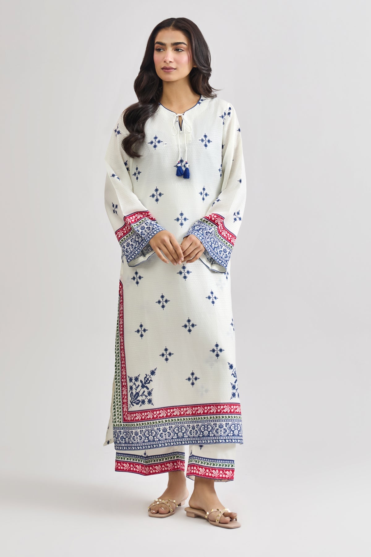 ELEGANT PRINTED KAFTAN SET | PREMIUM LAWN EDITION SL00249✨