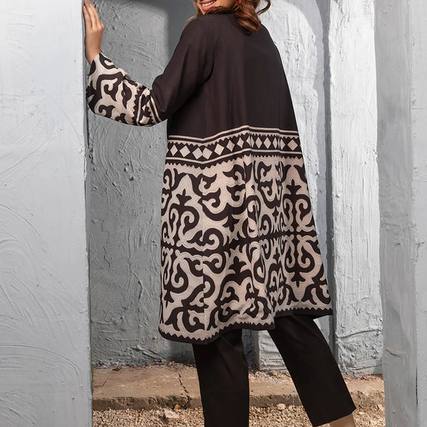 FUSION AUTUMN SPICE GOWN– Ralli Print Open Jacket