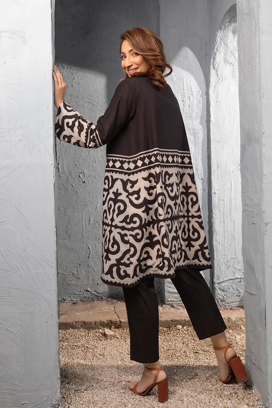 FUSION AUTUMN SPICE GOWN– Ralli Print Open Jacket