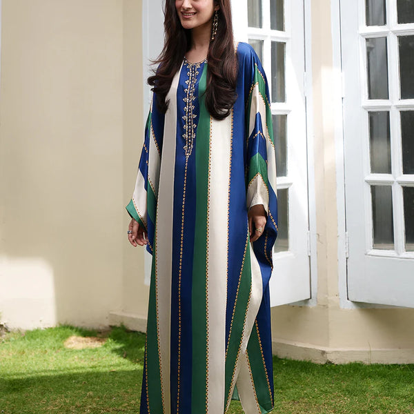 FUSION LONG PREMIUM NAYEL KAFTAN (HANDWORK)