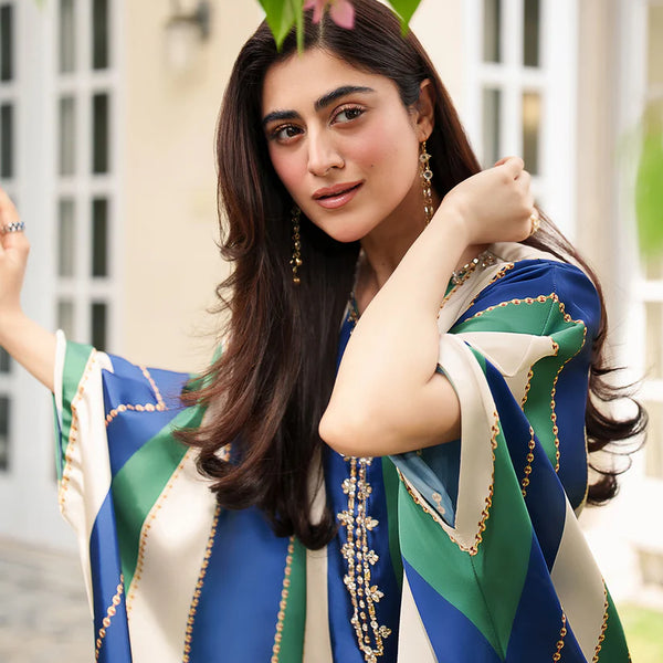 FUSION LONG PREMIUM NAYEL KAFTAN (HANDWORK)