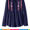 NOW 1050 《》WAS 1250 LOLLYPOP CYGNUS PEEBLES 🎗️ کرتی WESTERN EMBROIDERED TOP