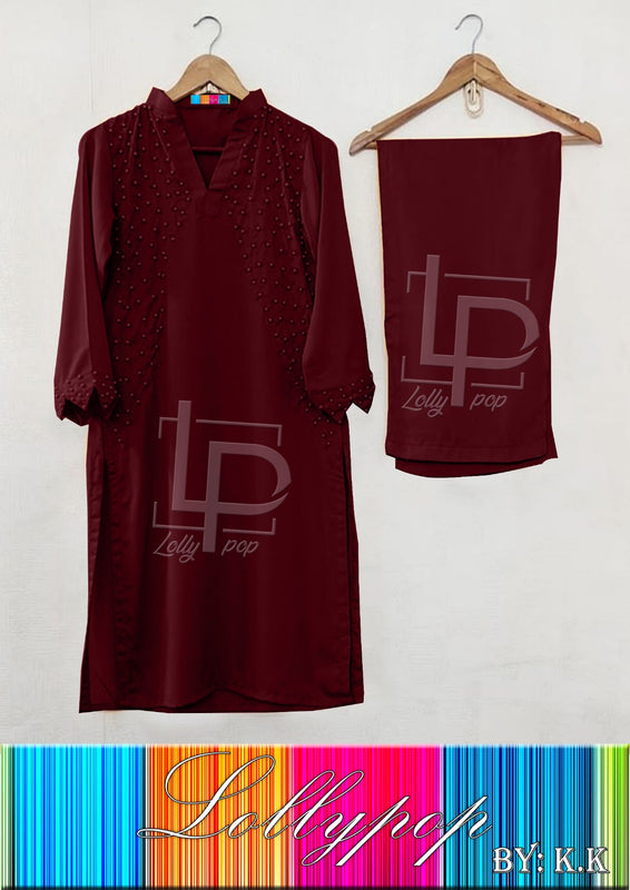 Price 1549/- ZUBIK PEARL GEORGET SUIT