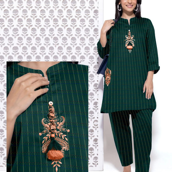 KN TOORKHAM طورخم STITCHED KHADDAR LONG EDITION
