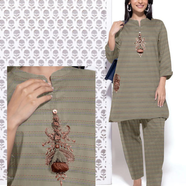KN TOORKHAM طورخم STITCHED KHADDAR LONG EDITION