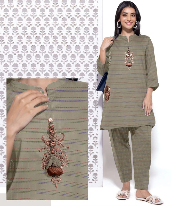 KN TOORKHAM طورخم STITCHED KHADDAR LONG EDITION