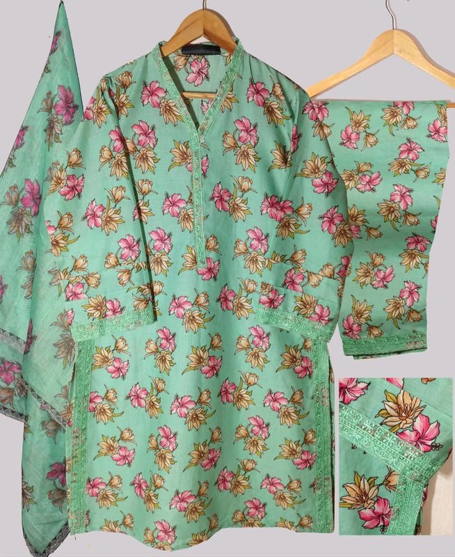 PREMIUM LAWN 3D PRINTED 3 PCS